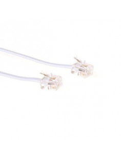 CABLE TELEFONO RJ11 M/M 2 HILOS REDONDO 10M