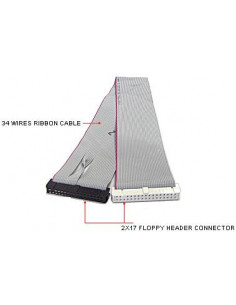 CABLE DATOS FLOPPY DISQUETERA 2X17 PINES