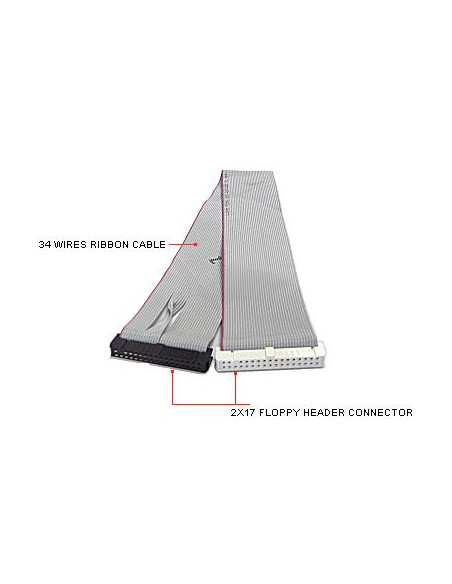 CABLE DATOS FLOPPY DISQUETERA 2X17 PINES