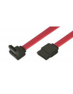 CABLE DATOS SATA M/M ACODADO 20 CM ROJO