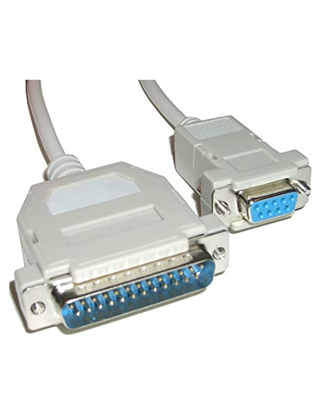 CABLE SERIE CON CONECTOR DB25 MACHO A DB9 HEMBRA