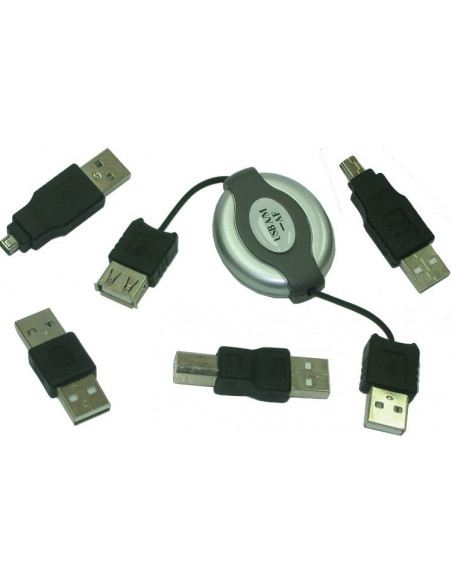 KIT CABLES ADAPTADORES USB 4 PIEZAS SATYCON