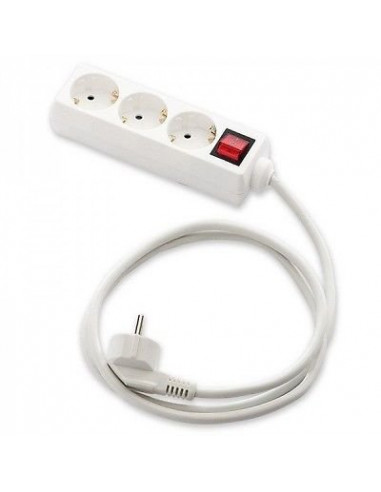 Regleta Enchufe Alargador Europeo USB Interruptor Schuko 1.5 mt 3 4 5 Tomas  Base