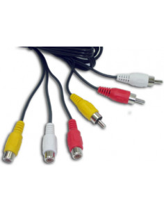 CABLE ALARGADOR 3xRCA MACHO/HEMBRA 3M SATYCON