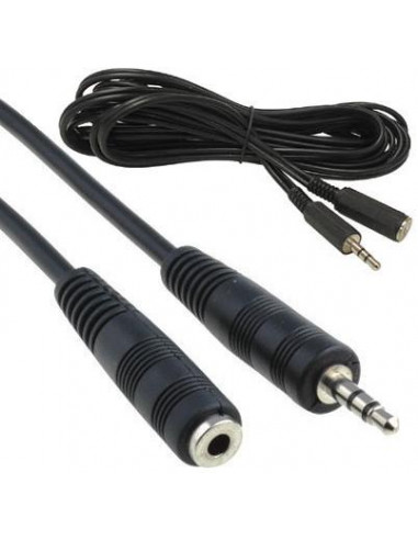 Cable alargador Jack 3.5 mm con microfono 4 pines 3 M Blanco