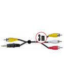 CABLE PC UNIVERSAL 3M RCA. JACK A RCAS SATYCON