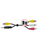 CABLE PC UNIVERSAL 10M RCA. JACK A RCAS SATYCON