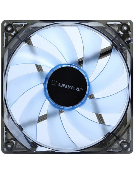 VENTILADOR UNYKA 51791 LED AZUL GAMING 12CM 3PIN