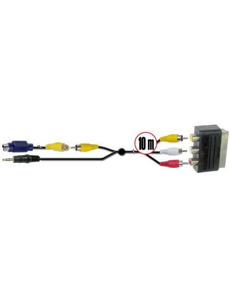 CABLE PC UNIVERSAL 10M SVIDEO  JACK A EURO SATYC