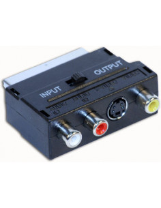 ADAPTADOR RCA/SVIDEO A EUROCONECTOR CON SELECTOR