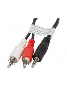 CABLE SONIDO 5M  2xRCAs/JACK 3 1/2  SATYCON