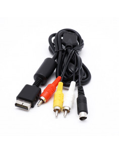 CABLE DE CONECTOR PS2 Y PS3 A RCA/S-VIDEO 4 PIN