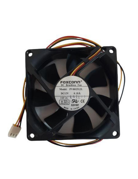 VENTILADOR FOXCONN DC12V 0 18A 80X25MM 3PIN FAN 