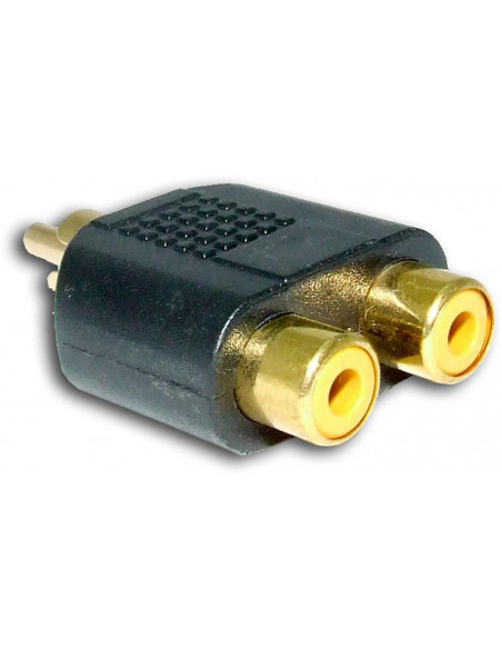 ADAPTADOR RCA MACHO A 2xRCA HEMBRA