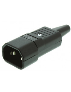 CONECTOR IEC-60320 C14 DESMONTABLE MACHO RECTO