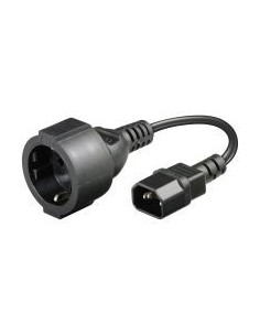 CABLE ADAPTADOR IEC C14 MACHO A SCHUKO HEMBRA 15CM