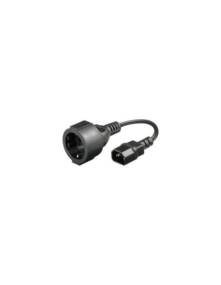 CABLE ADAPTADOR IEC C14 MACHO A SCHUKO HEMBRA 15CM