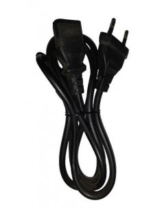 CABLE DE CORRIENTE 2PINES 6A 250V 1M NEGRO 