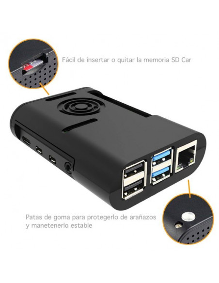 CAJA NEGRA PARA RASPBERRY PI 4