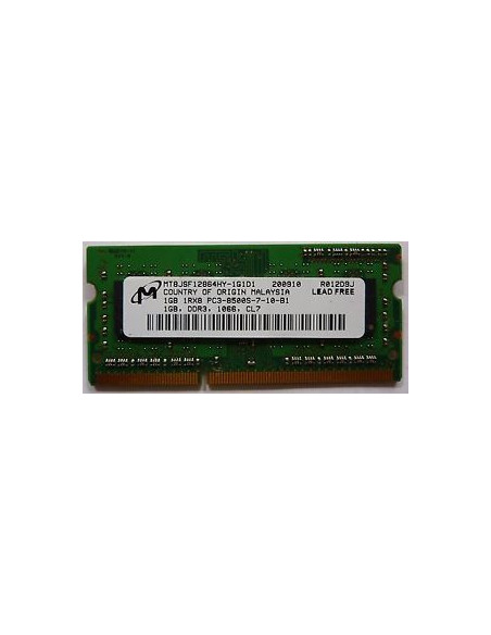 MEMORIA SODIMM 1GB DDR3 1066 MICRON MT8JSF12864HY