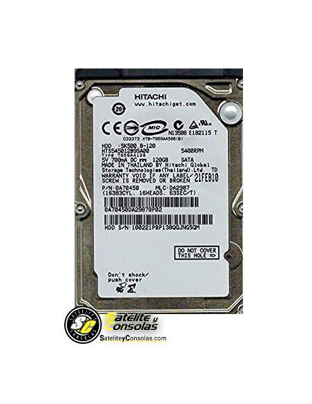 DISCO DURO HDD 2 5  SATA 120GB HTS545012B9SA00 