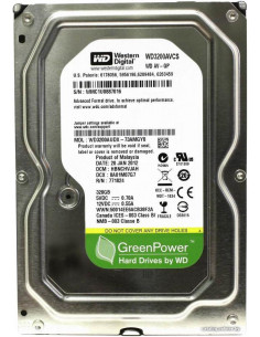 DISCO DURO HDD 3 5  SATA 320GB WD3200AVCS