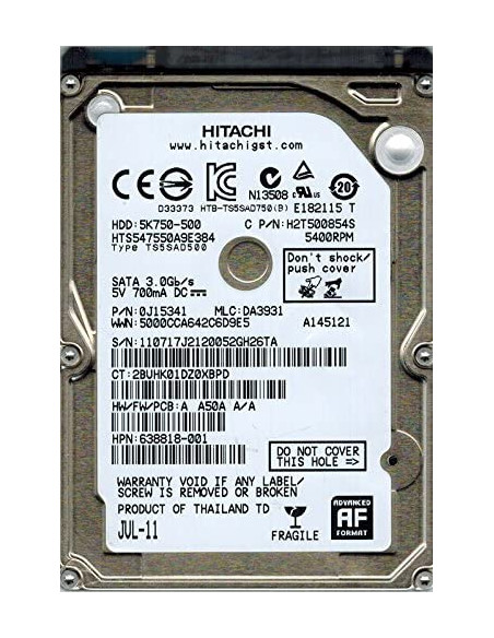 DISCO DURO 2 5 SATA HITACHI HTS547550A9E384