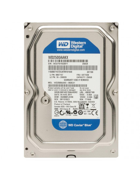 DISCO DURO HDD 3 5  SATA 250GB WD2500AAKX