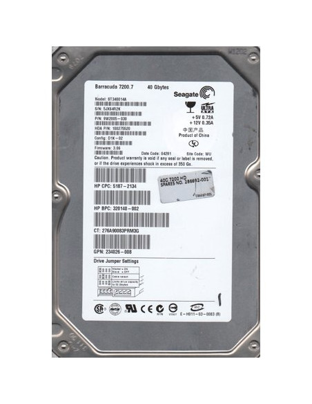 DISCO DURO 3 5  IDE SEAGATE 40 GB ST340014A