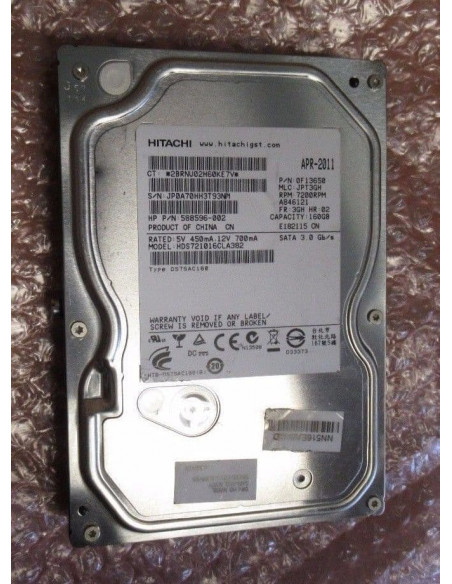 DISCO DURO HDD 3 5  SATA 160GB HITACHI HDS721016CL