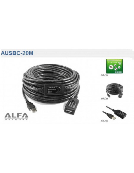 CABLE EXTENSOR USB ACTIVO ALFA NETWORKS AUSBC-20M