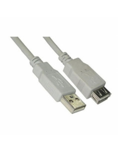 CABLE USB 2 0  1 M MACHO HEMBRA BLANCO