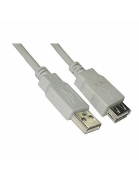 CABLE USB 2 0  1 M MACHO HEMBRA BLANCO