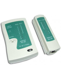 COMPROBADOR TESTER RED RJ45/RJ11 CON FUNDA SATYCON