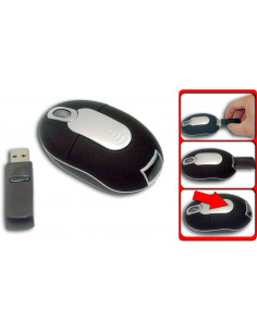 RATON USB OPTICO INALAMBRICO NEGRO SATYCON