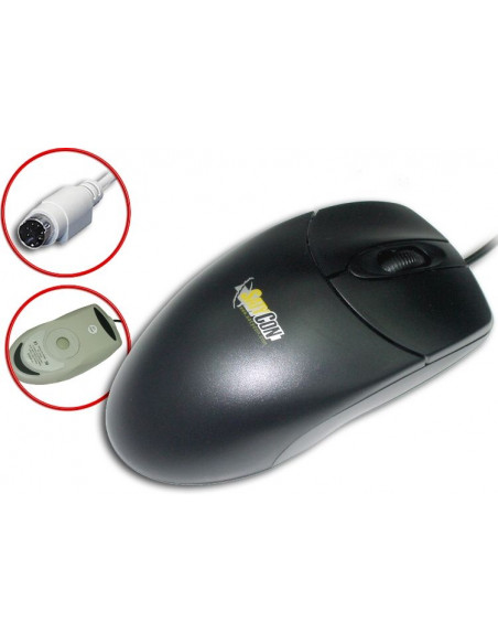 CAJA 100 RATON PS2 SCROLL BOLA SATYCON NEGRO   AL