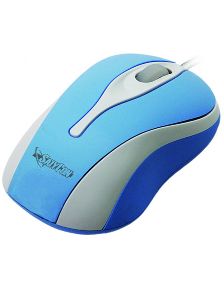 RATON USB OPTICO RUEDA SCROLL 3D AZUL