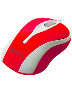 RATON USB OPTICO RUEDA SCROLL 3D ROJO