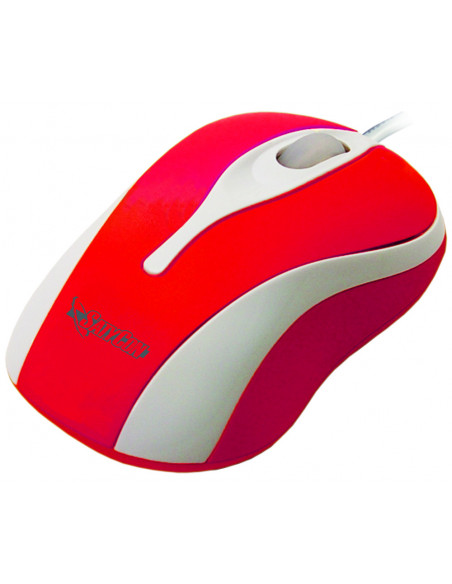 RATON USB OPTICO RUEDA SCROLL 3D ROJO