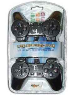 MANDO PC USB DOBLE  2 MANDOS  NEGRO