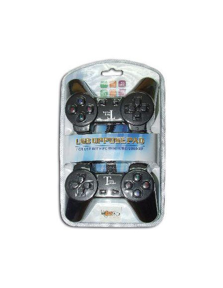 MANDO PC USB DOBLE  2 MANDOS  NEGRO