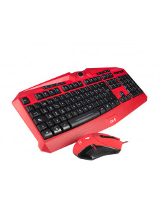 KIT MARS GAMING TECLADO   RATON VULCANO RED