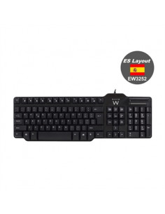 TECLADO USB EWENT CON LECTOR DNI INTEGRADO