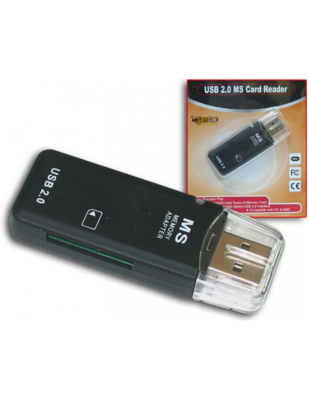 LECTOR TARJETAS USB2 0 MEMORY STICK 2 EN 1 SATYCON