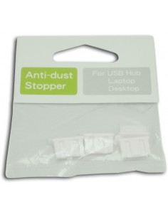 TAPONES ANTI-POLVO USB SATYCON X4 UDS  BLANCO