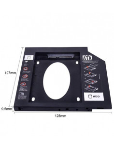 ADAPTADOR DISCO DURO Y SSD 2 5  SATA A DVD 9 5MM