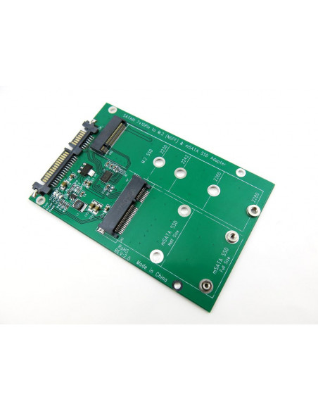 ADAPTADOR DISCO DURO SSD mSATA y M 2 a SATA 2 5 