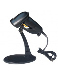 LECTOR CODIGOS BARRAS ESCANER LASER USB CON BASE