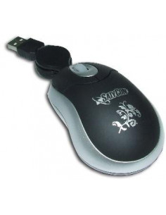 PACK x10-RATON USB OPTICO SCROLL RETRAC  NEGRO 500