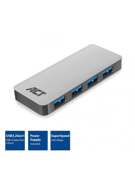 HUB 4X USB 3 2/3 0 ACT CON FUENTE DE ALIMENTACION